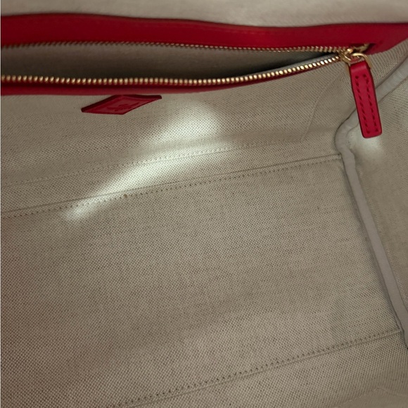 MCM Red and White Satchel Bag - Picture 7 of 10